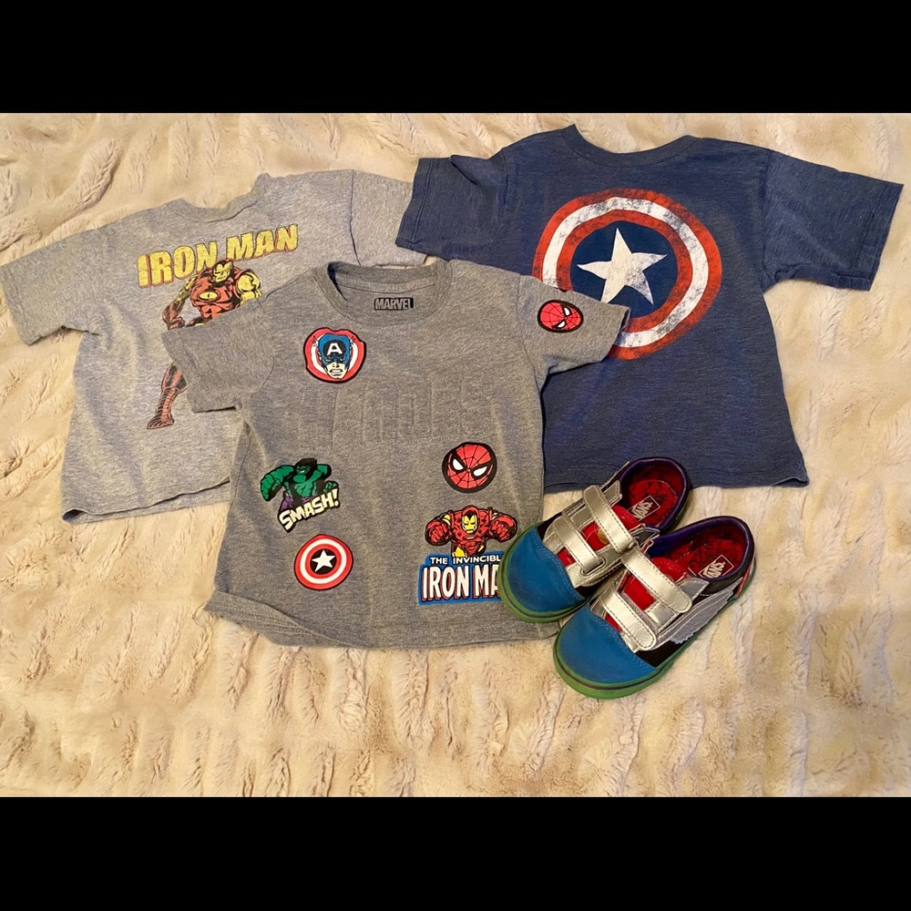 Avenger Bundle! Shirts and Van shoes